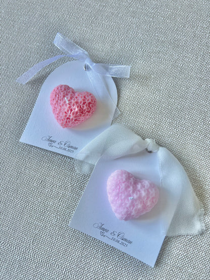 Carte avec Bougie "Coeur" - Cadeaux invités