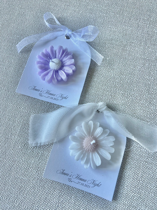 Carte avec Bougie "Marguerite" - Cadeaux invités