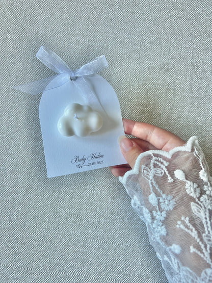 Carte avec Bougie "Nuage" - Cadeaux invités