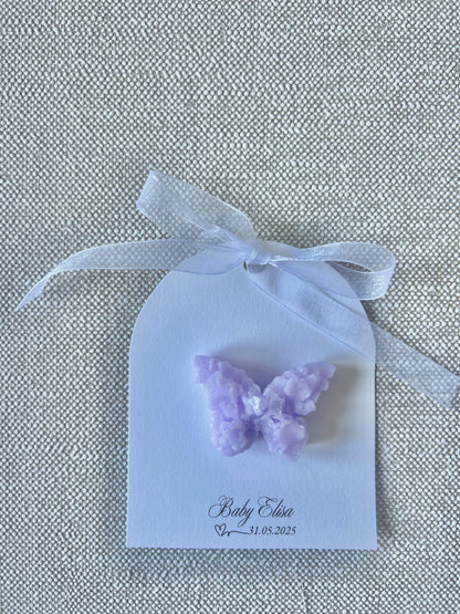 Carte avec Bougie "Papillon" - Cadeaux invités