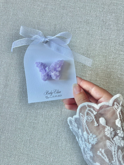 Carte avec Bougie "Papillon" - Cadeaux invités