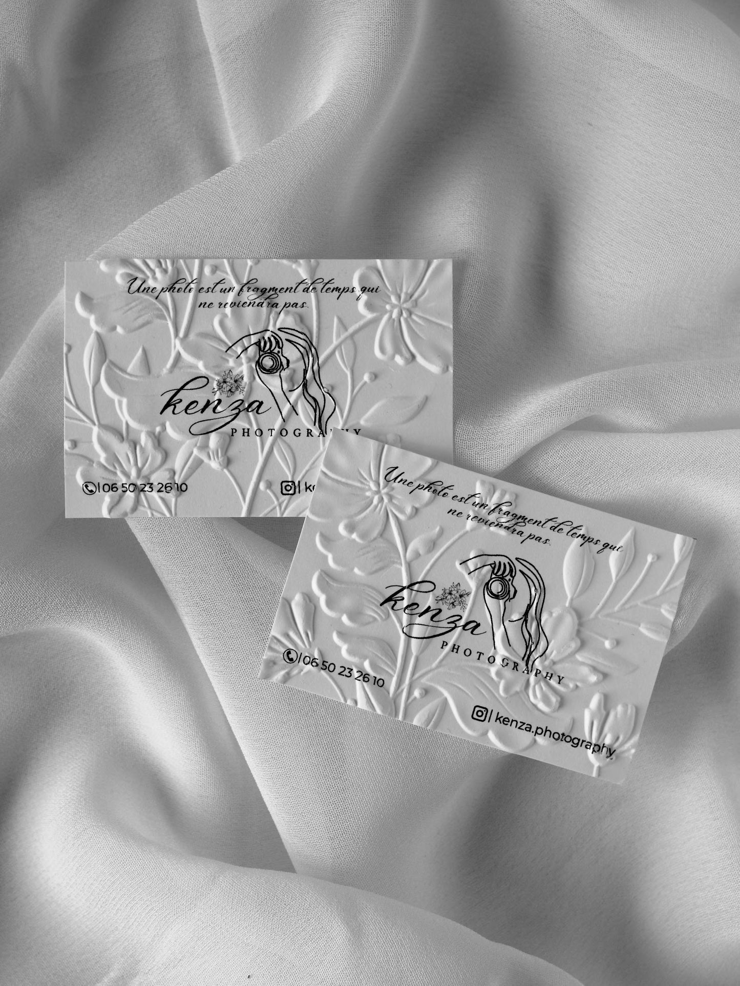 Cartes de remerciement - Embossage "Floral"