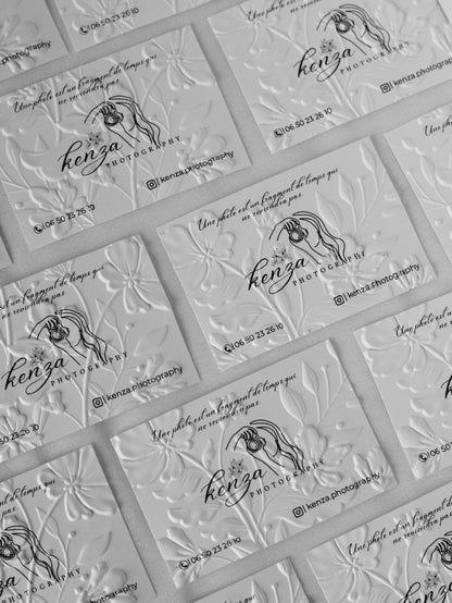 Cartes de remerciement - Embossage "Floral"