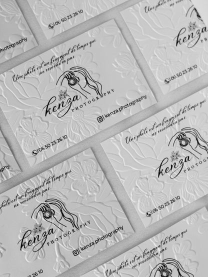 Cartes de remerciement - Embossage "Bloom"