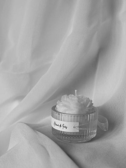 Bougie photophore roses - Cadeaux invités