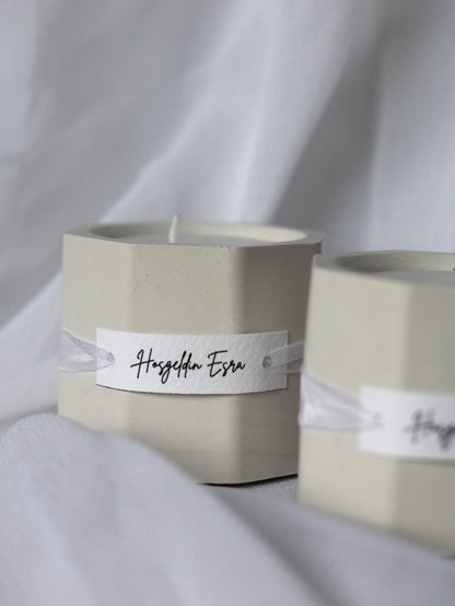 Bougie photophore géométrique - Cadeaux invités