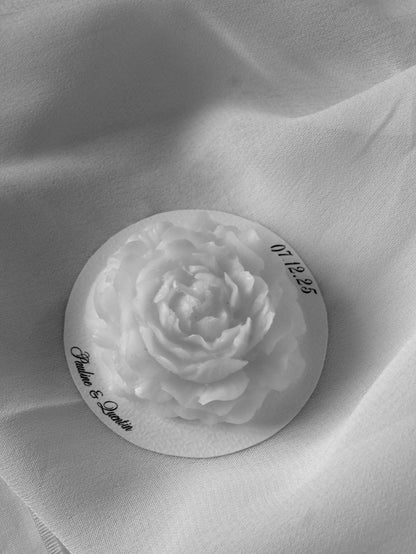 Bougie Pivoine simple - Cadeaux invités