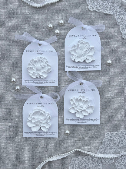 Carte avec Diffuseur Céramique "Roses" - Cadeaux invités