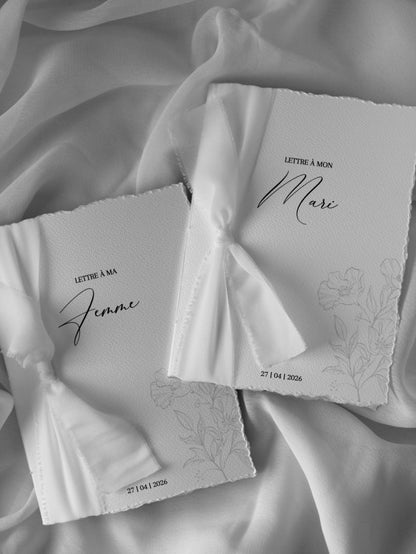 Carnet "Lettre à mon mari/femme" - Lot de 2