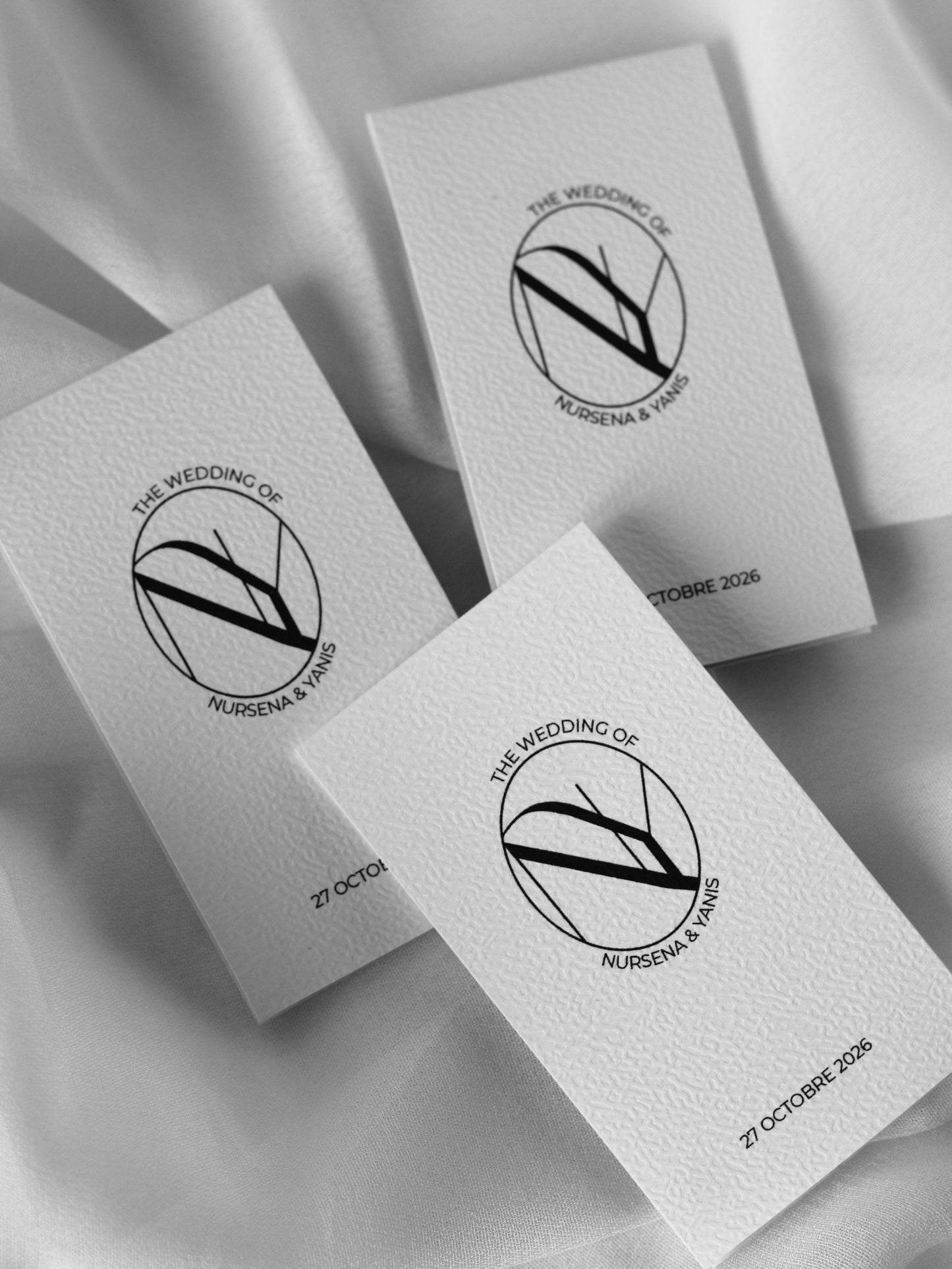 Carte avec lingette eau de cologne - Cadeaux invités