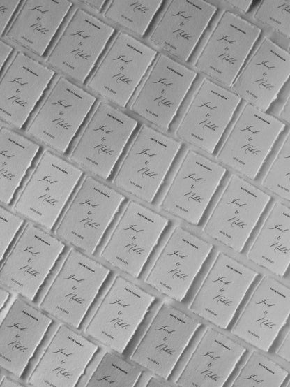 Etiquettes cadeaux invités - 100% coton - Double face