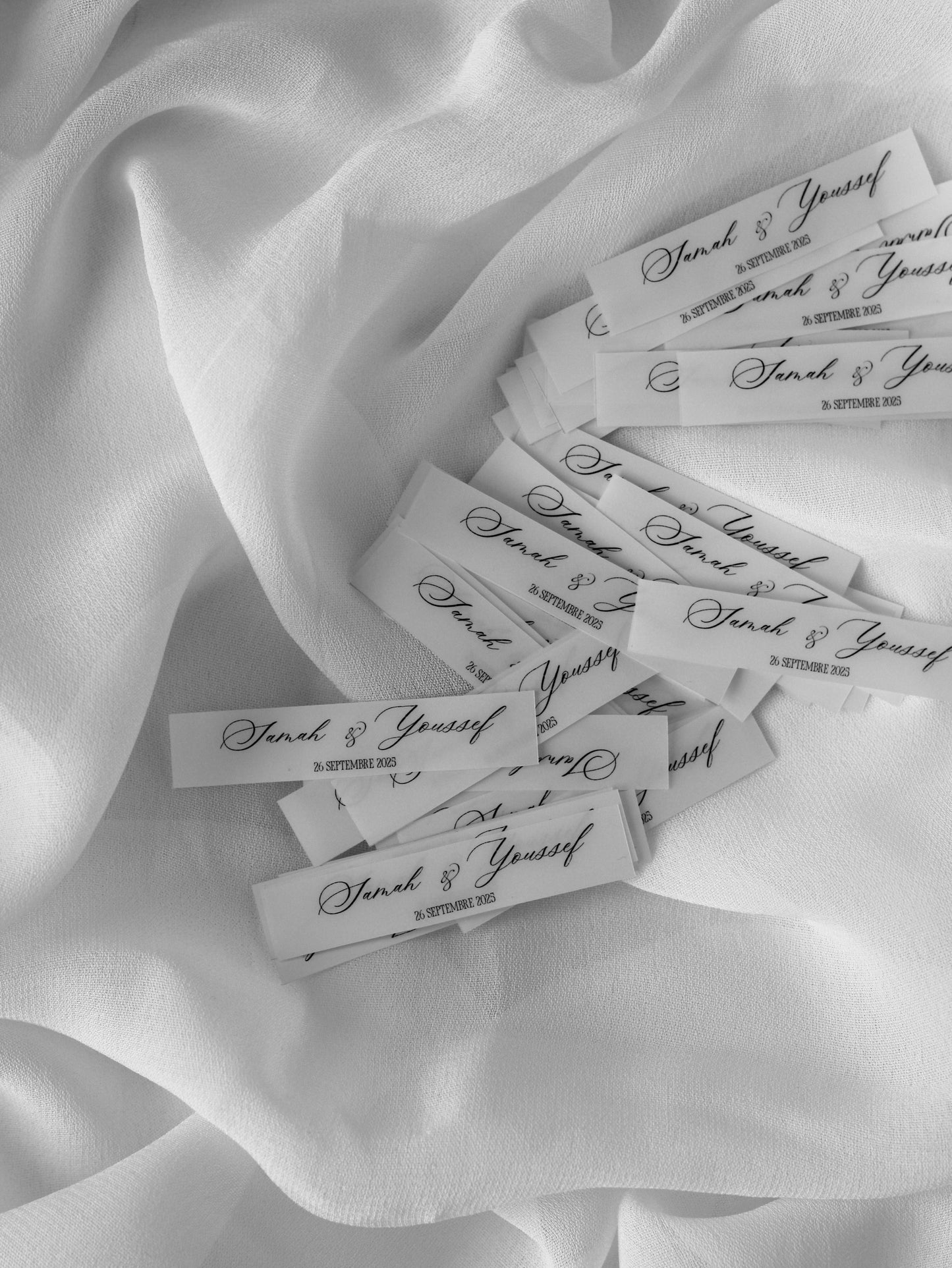 Stickers transparents pour fioles - cadeau invité - 10x1.5cm