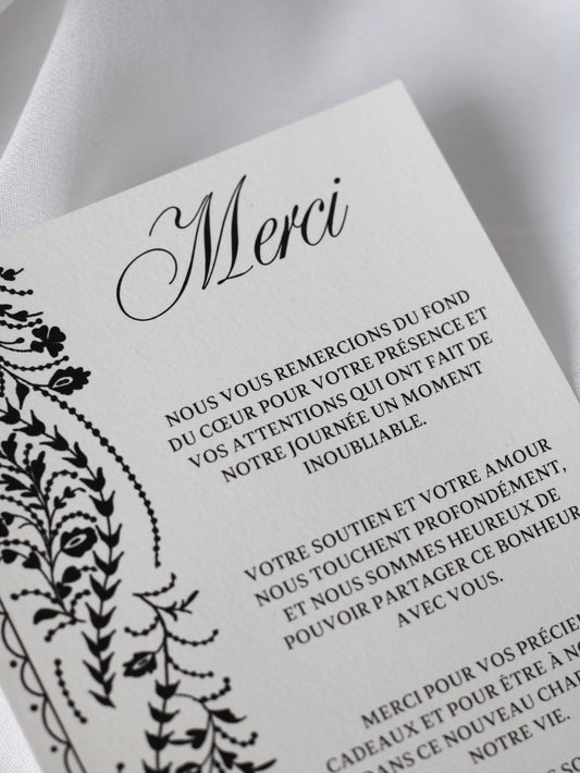 Carte de remerciement - OSMAN