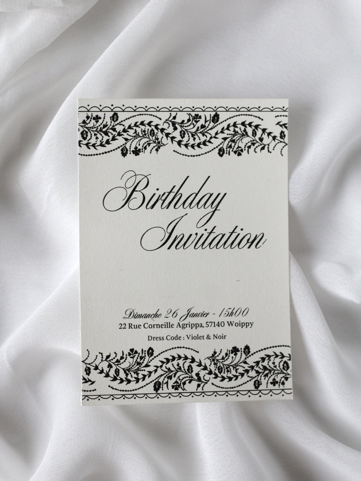 Carte d'invitation anniversaire - OSMAN