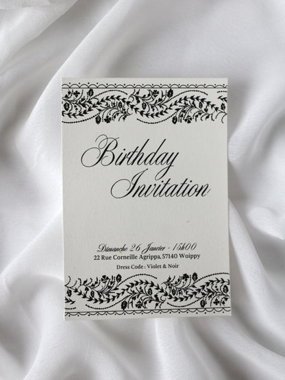 Carte d'invitation anniversaire - OSMAN