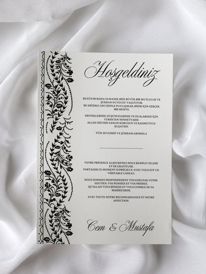 Carte de remerciement 2 langues - OSMAN