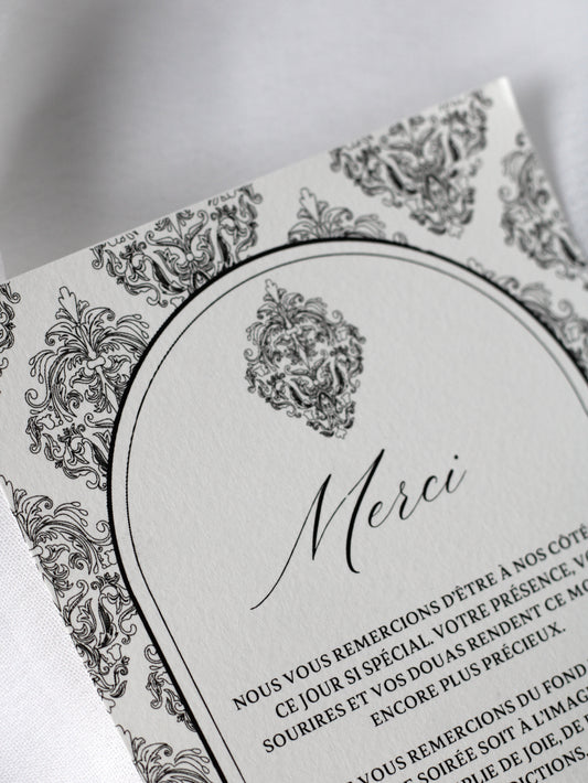 Carte de remerciement - PALAZZO