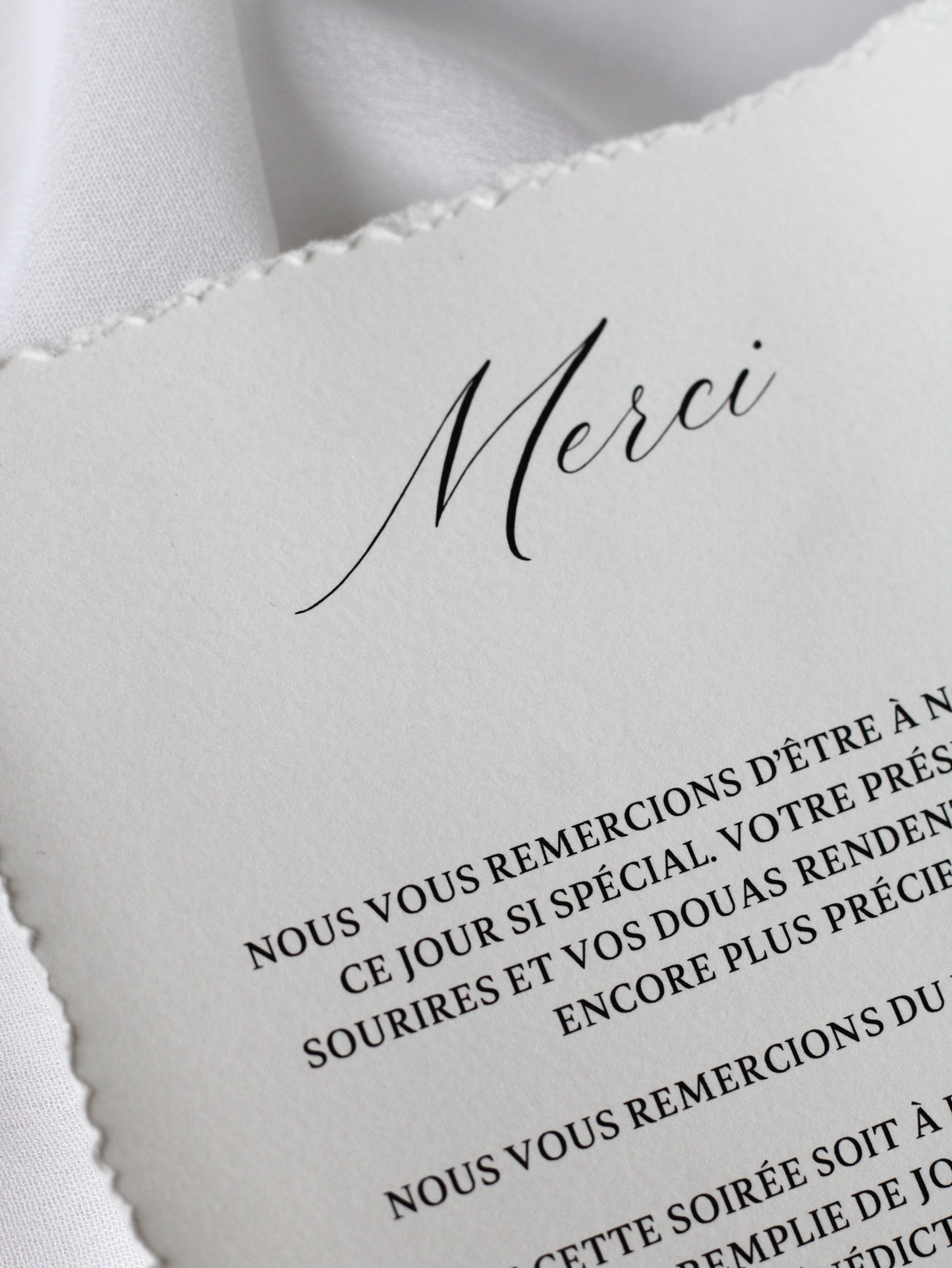 Carte de remerciement avec porte-prénom - NILUFER