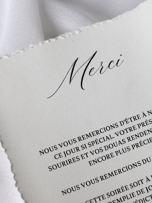 Carte de remerciement - NILUFER