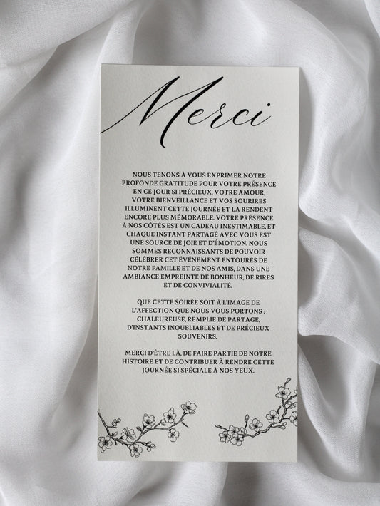 Carte de remerciement - COVEY