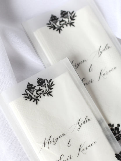 Paquet de mouchoirs en vellum - CHARLOTTE