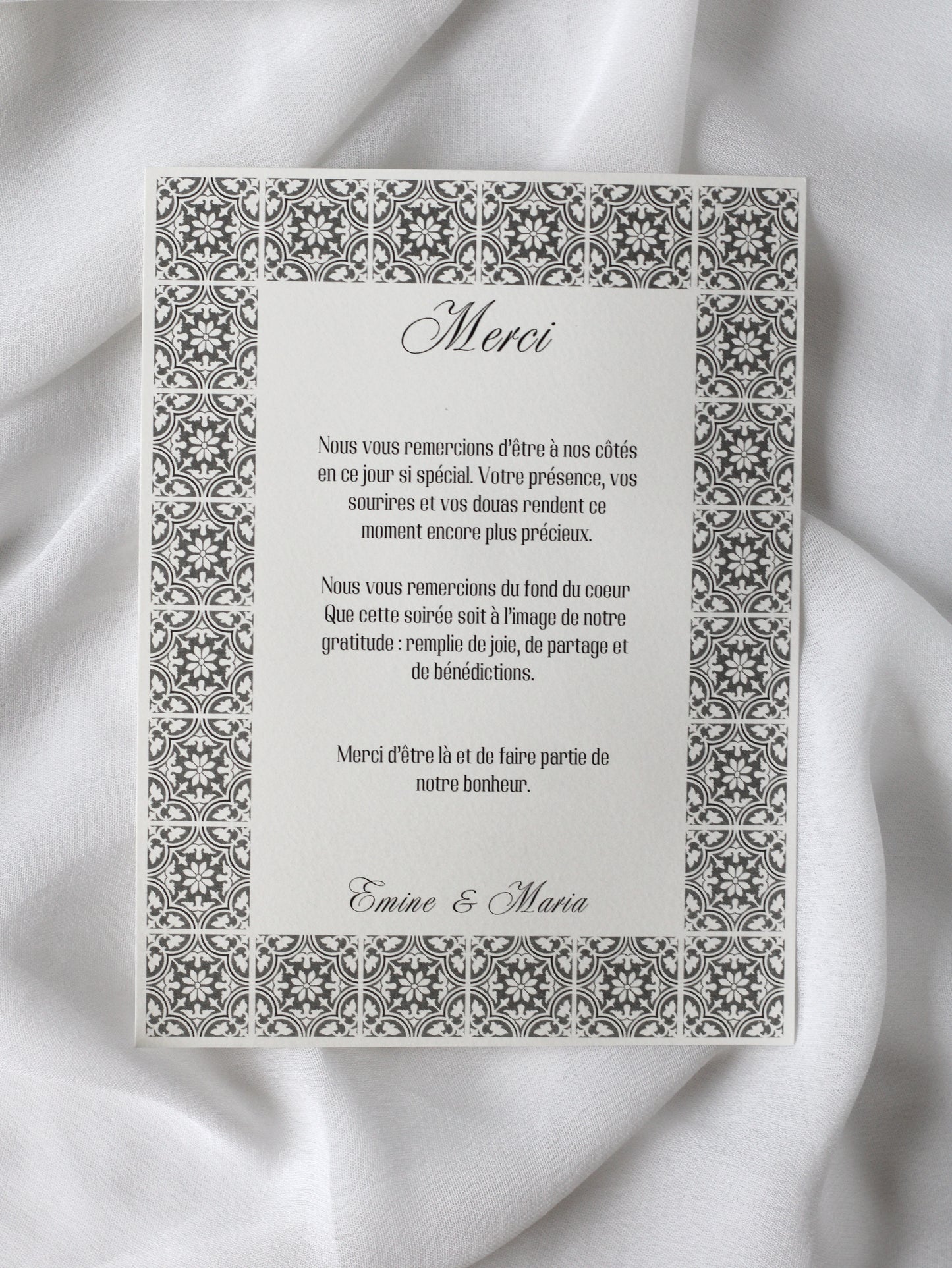 Carte de remerciement - IZNIK