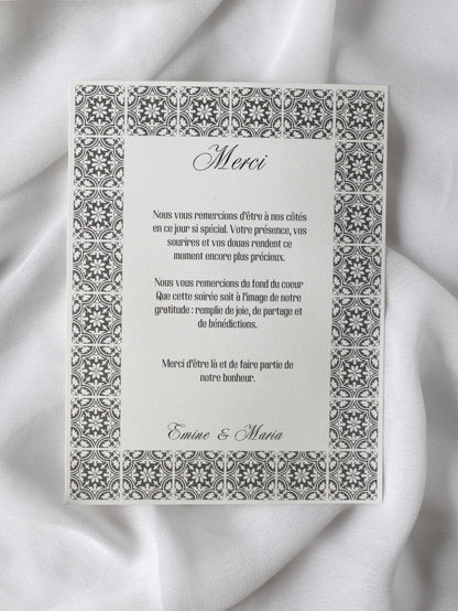 Carte de remerciement - IZNIK