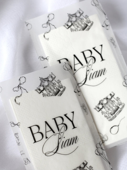 Paquet de mouchoirs en vellum - MELODIE