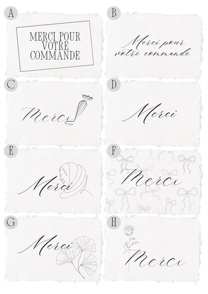 Cartes de remerciement Professionnelles - NILUFER