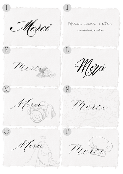 Cartes de remerciement Professionnelles - NILUFER