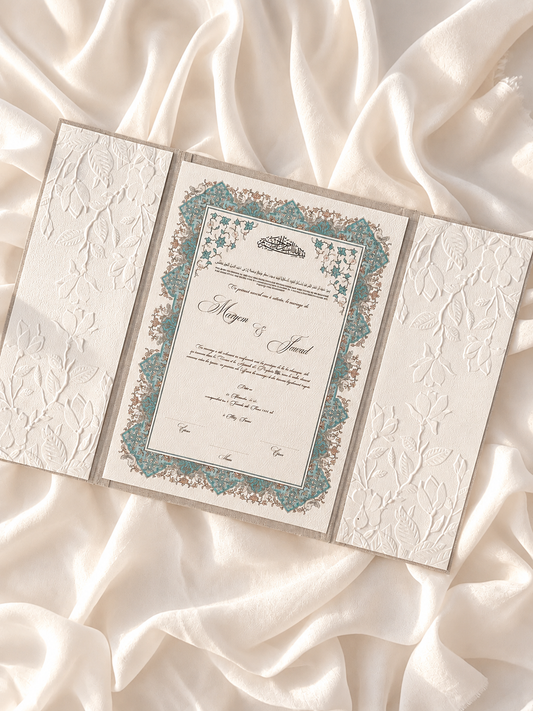 Certificat de mariage religieux personnalisé – Collection RAWDAH