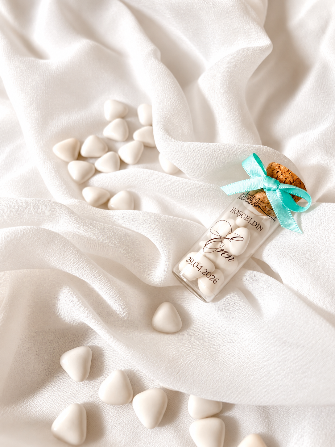 Fiole dragées personnalisée - Cadeaux invités