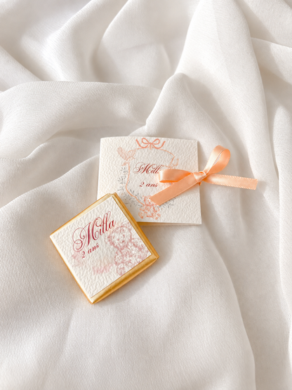 Pochette avec chocolat Naissance - Cadeaux invités