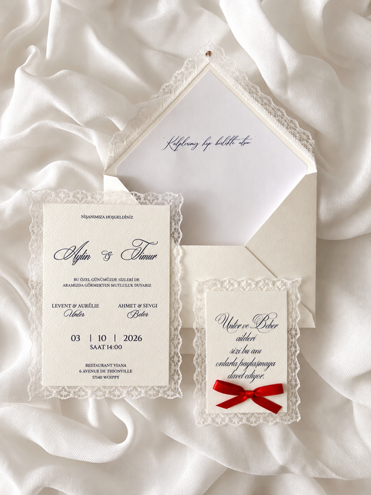 Faire-part de mariage personnalisé – Collection JULIETTE